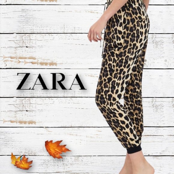 zara leopard print joggers